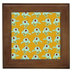 Squidward In Repose Pattern Framed Tiles by Valentinaart