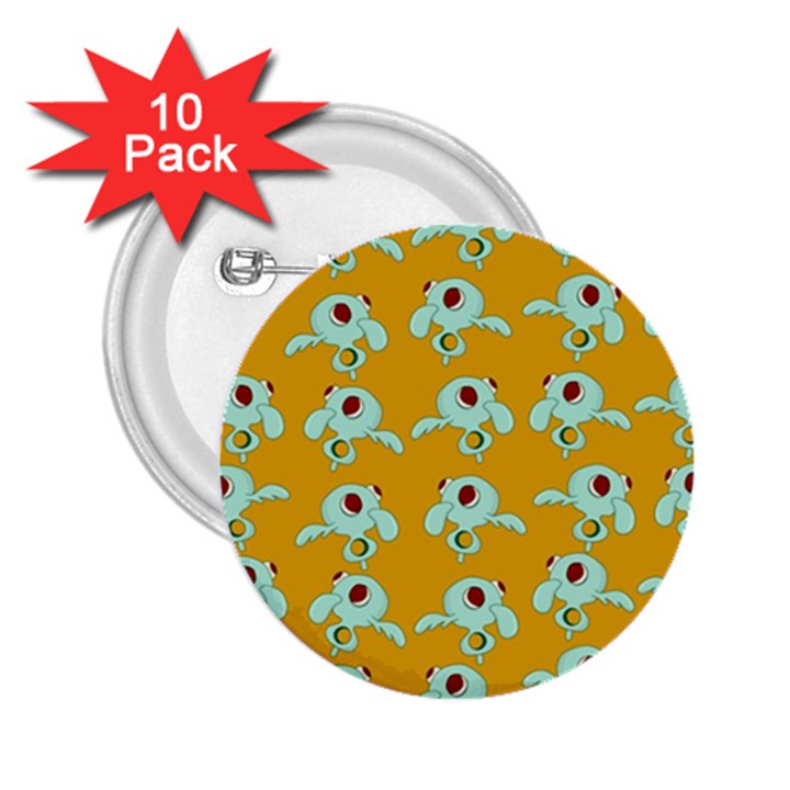 Squidward In Repose pattern 2.25  Buttons (10 pack) 