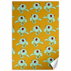 Squidward In Repose Pattern Canvas 12  X 18  by Valentinaart