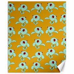 Squidward In Repose Pattern Canvas 11  X 14  by Valentinaart