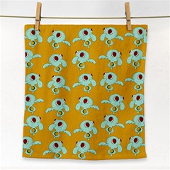 Squidward In Repose Pattern Face Towel by Valentinaart