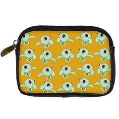 Squidward In Repose Pattern Digital Camera Leather Case by Valentinaart