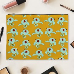 Squidward In Repose Pattern Cosmetic Bag (xl) by Valentinaart