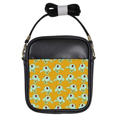 Squidward In Repose Pattern Girls Sling Bag by Valentinaart