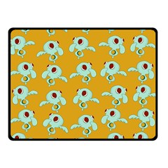 Squidward In Repose Pattern Double Sided Fleece Blanket (small)  by Valentinaart