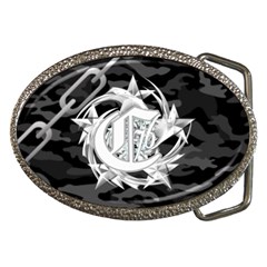 Combat76 Black Camo Belt Buckle (oval)