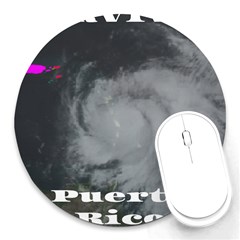 Survivor Of Hurricane Maria Puerto Rico Round Mousepads by StarvingArtisan