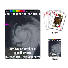 Survivor Of Hurricane Maria Puerto Rico Playing Cards Single Design by StarvingArtisan