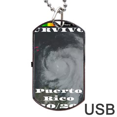 Survivor Of Hurricane Maria Puerto Rico Dog Tag Usb Flash (one Side) by StarvingArtisan