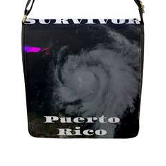 Survivor Of Hurricane Maria Puerto Rico Flap Closure Messenger Bag (l) by StarvingArtisan