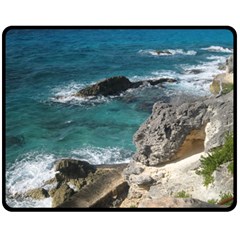 Isla Mujeres Mexico Fleece Blanket (medium)  by StarvingArtisan