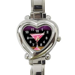 Cosmo Cocktails Heart Italian Charm Watch by StarvingArtisan