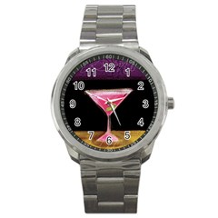 Cosmo Cocktails Sport Metal Watch by StarvingArtisan