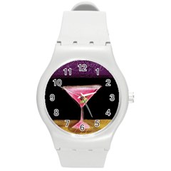 Cosmo Cocktails Round Plastic Sport Watch (m) by StarvingArtisan