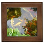 Koi Fish Pond Framed Tiles Front