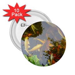 Koi Fish Pond 2 25  Buttons (10 Pack)  by StarvingArtisan