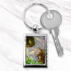 Koi Fish Pond Key Chains (rectangle)  by StarvingArtisan