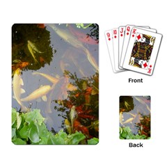 Koi Fish Pond Playing Cards Single Design by StarvingArtisan