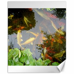 Koi Fish Pond Canvas 16  X 20  by StarvingArtisan