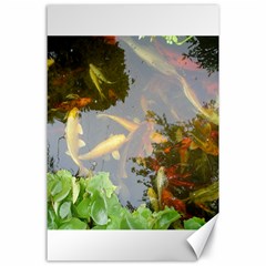 Koi Fish Pond Canvas 24  X 36  by StarvingArtisan