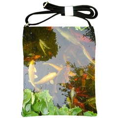 Koi Fish Pond Shoulder Sling Bag by StarvingArtisan