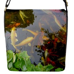 Koi Fish Pond Flap Closure Messenger Bag (s) by StarvingArtisan