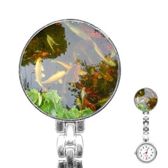 Koi Fish Pond Stainless Steel Nurses Watch by StarvingArtisan