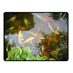 Koi Fish Pond Double Sided Fleece Blanket (small)  by StarvingArtisan