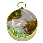 Koi Fish Pond Gold Compasses Front