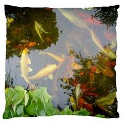 Koi Fish Pond Standard Flano Cushion Case (two Sides) by StarvingArtisan