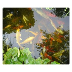 Koi Fish Pond Double Sided Flano Blanket (small)  by StarvingArtisan