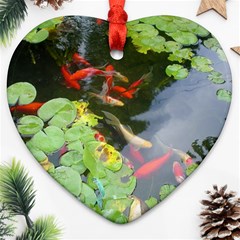 Koi Fish Pond Ornament (heart)