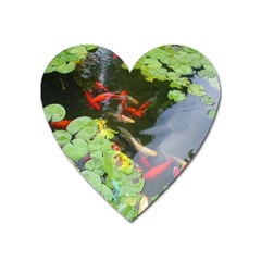 Koi Fish Pond Heart Magnet by StarvingArtisan