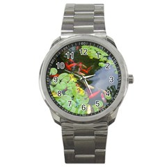 Koi Fish Pond Sport Metal Watch by StarvingArtisan