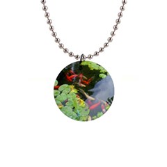 Koi Fish Pond 1  Button Necklace by StarvingArtisan