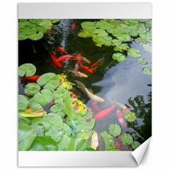 Koi Fish Pond Canvas 16  X 20  by StarvingArtisan