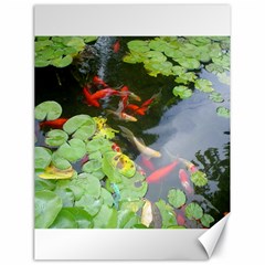 Koi Fish Pond Canvas 18  X 24  by StarvingArtisan