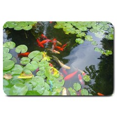 Koi Fish Pond Large Doormat  by StarvingArtisan