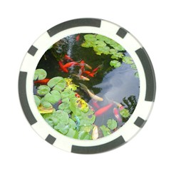 Koi Fish Pond Poker Chip Card Guard by StarvingArtisan