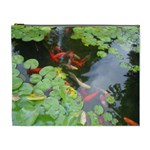 Koi Fish Pond Cosmetic Bag (XL) Front