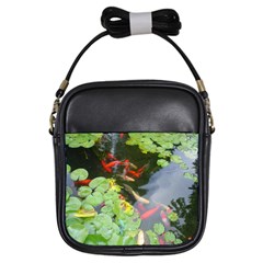 Koi Fish Pond Girls Sling Bag by StarvingArtisan