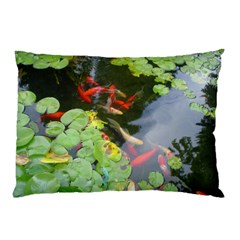 Koi Fish Pond Pillow Case (two Sides) by StarvingArtisan