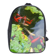 Koi Fish Pond School Bag (xl) by StarvingArtisan