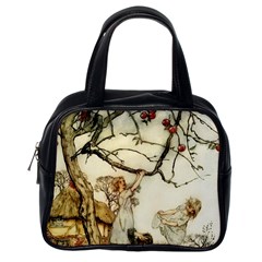 Vintage - Apple Picking Classic Handbag (one Side) by WensdaiAmbrose