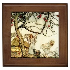 Vintage - Apple Picking Framed Tiles by WensdaiAmbrose