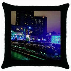 Columbus Commons Throw Pillow Case (black)