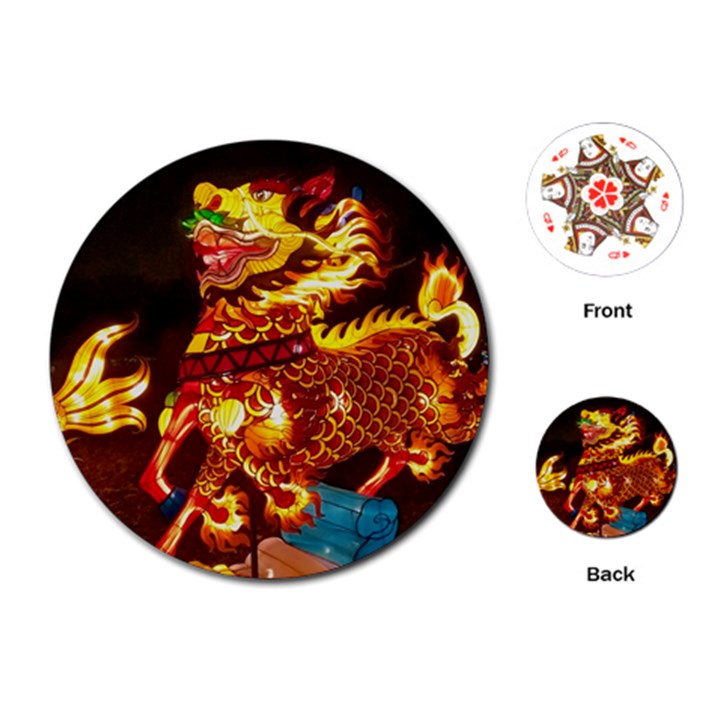 Dragon Lights Playing Cards (Round)