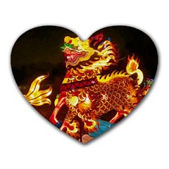 Dragon Lights Heart Mousepads