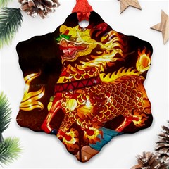 Dragon Lights Snowflake Ornament (two Sides) by Riverwoman