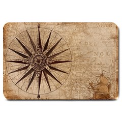 Vintage Compass Large Doormat  by WensdaiAmbrose